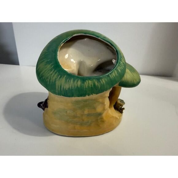 Pixie Elf Sitting Under a Mushroom in a Mushroom Garden Planter - Picture 6 of 7